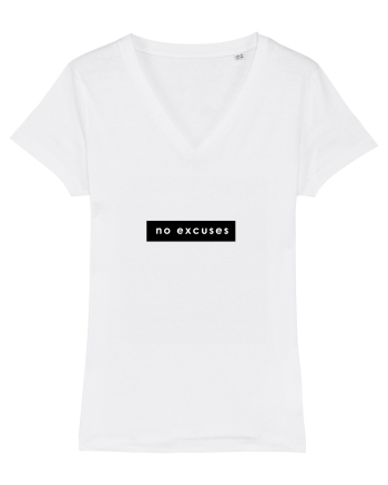 Tricou no excuses white White