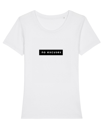 Tricou no excuses white White