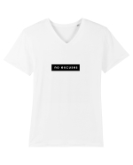 Tricou no excuses white Tricou mânecă scurtă guler V Bărbat Presenter
