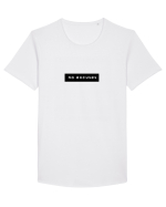 Tricou no excuses white Tricou mânecă scurtă guler larg Bărbat Skater