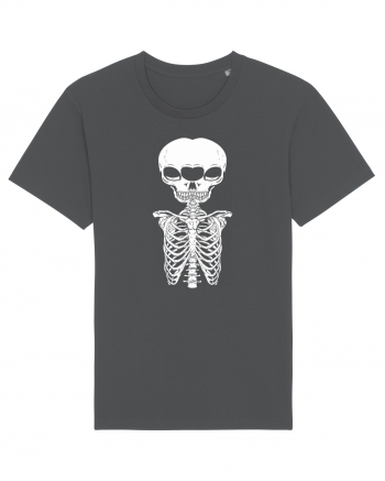alien skull with ribs/white Anthracite