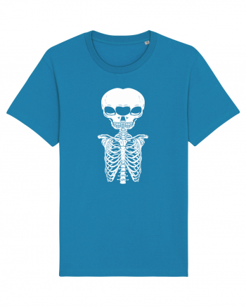 alien skull with ribs/white Azur