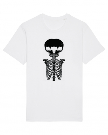 alien skull with ribs/balck Tricou mânecă scurtă Unisex Rocker