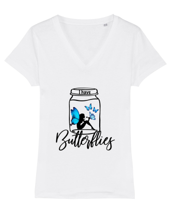 I Have Blue Butterflies White