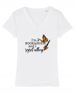 I'm a Bookaholic Tricou mânecă scurtă guler V Damă Evoker