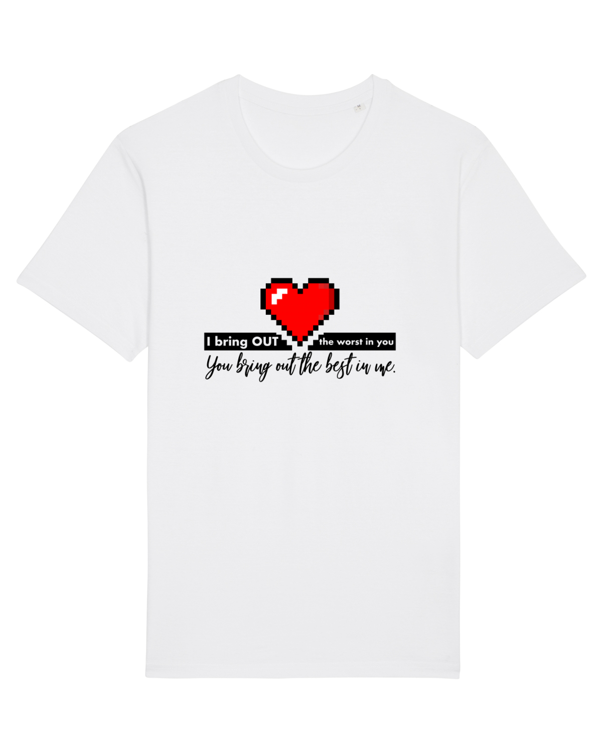 Tricou mânecă scurtă Unisex Rocker White