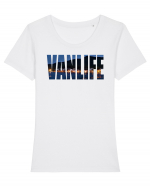 Vanlife Tricou mânecă scurtă guler larg fitted Damă Expresser