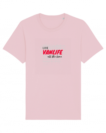 Live Vanlife All The Time Cotton Pink