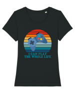 I Can Play The Whole Life Tricou mânecă scurtă guler larg fitted Damă Expresser