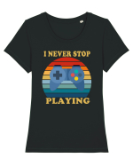 I Never Stop Playing Tricou mânecă scurtă guler larg fitted Damă Expresser