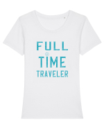 Călător Full Time Tricou mânecă scurtă guler larg fitted Damă Expresser