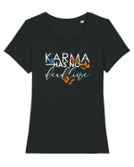 KARMA has NO Deadline Tricou mânecă scurtă guler larg fitted Damă Expresser