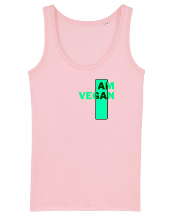 I Am Vegan Cotton Pink