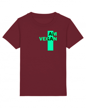 I Am Vegan Burgundy