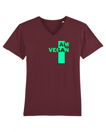 I Am Vegan Burgundy