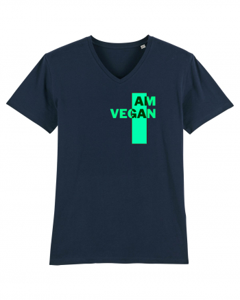 I Am Vegan French Navy