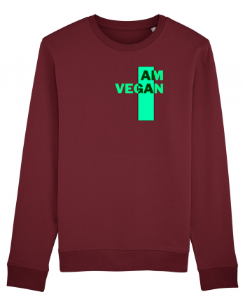 I Am Vegan Burgundy