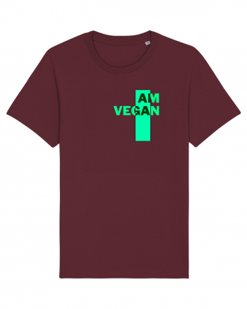 I Am Vegan Burgundy