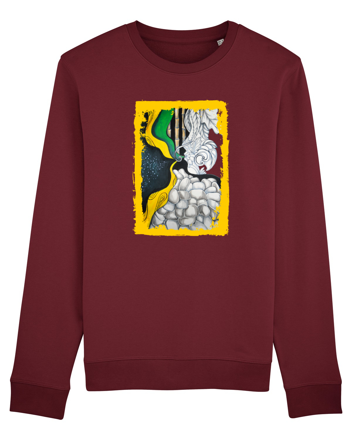 Bluză mânecă lungă Unisex Rise Burgundy