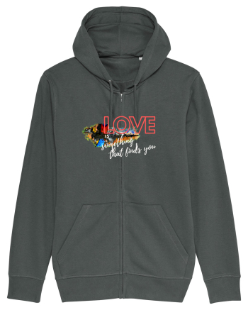 Love. Abstract Art Anthracite