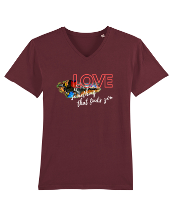Love. Abstract Art Burgundy
