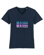 Valuri colorate Tricou mânecă scurtă guler V Bărbat Presenter