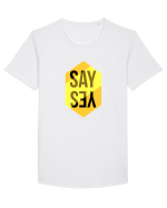 Spune DA Tricou mânecă scurtă guler larg Bărbat Skater