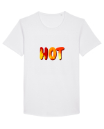 Fierbinte! Tricou mânecă scurtă guler larg Bărbat Skater