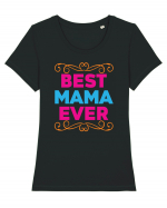 Best Mama Ever Tricou mânecă scurtă guler larg fitted Damă Expresser