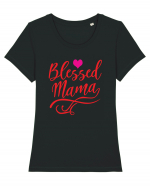 Blessed Mama Tricou mânecă scurtă guler larg fitted Damă Expresser