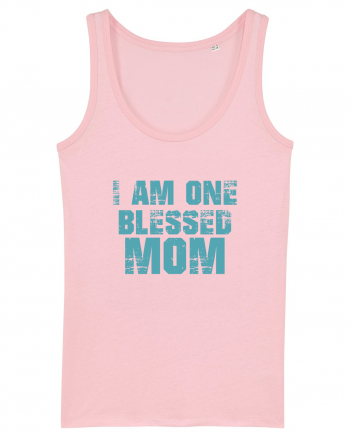 I Am One Blessed Mom Cotton Pink