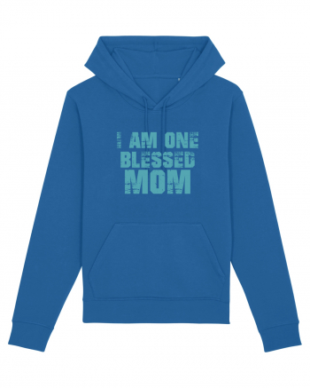 I Am One Blessed Mom Royal Blue