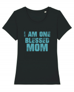 I Am One Blessed Mom Tricou mânecă scurtă guler larg fitted Damă Expresser