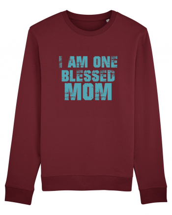 I Am One Blessed Mom Burgundy