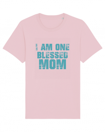 I Am One Blessed Mom Cotton Pink