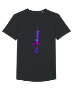 M4A1 Tricou mânecă scurtă guler larg Bărbat Skater