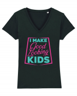 I Make Good Looking Kids Tricou mânecă scurtă guler V Damă Evoker