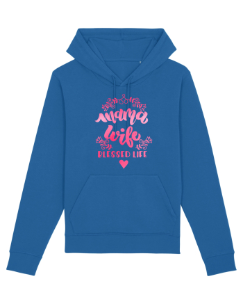 Mama Wife Blessed Life Royal Blue