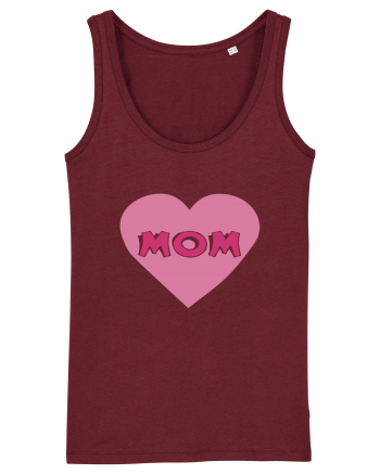 Mom Heart Burgundy