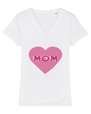 Mom Heart White