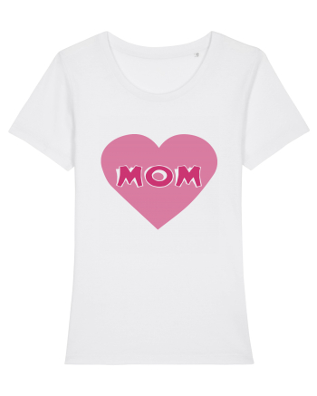 Mom Heart White