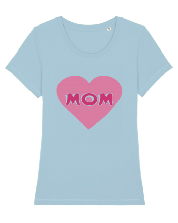 Mom Heart Sky Blue