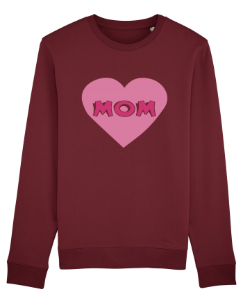 Mom Heart Burgundy