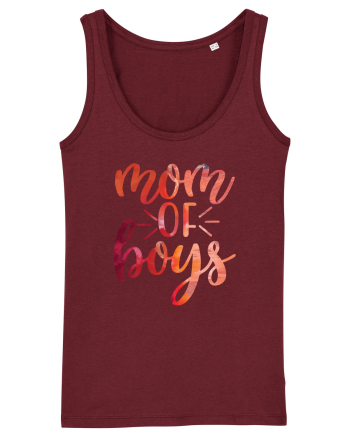 Mom Of Boys Burgundy