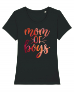 Mom Of Boys Tricou mânecă scurtă guler larg fitted Damă Expresser