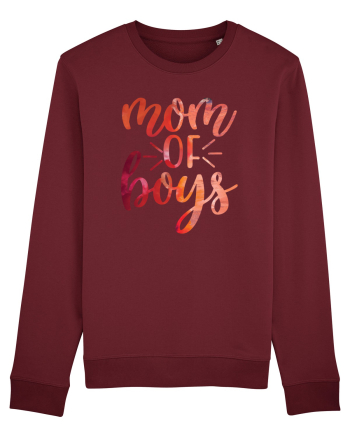 Mom Of Boys Burgundy