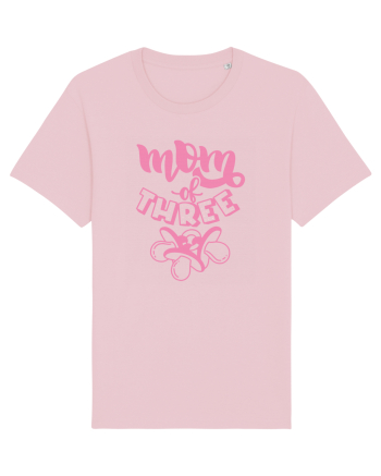 Mom Of Three Cotton Pink