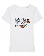 KARMA has NO Deadline Tricou mânecă scurtă guler larg fitted Damă Expresser