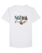 KARMA has NO Deadline Tricou mânecă scurtă guler larg Bărbat Skater