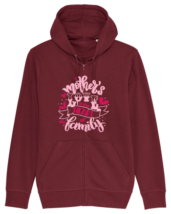Mother's Love Is The Heart Of The Family Burgundy